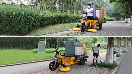 三輪樹(shù)葉收集車(chē)BY-T6工作模式